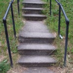 Old damaged Minster Way steps