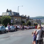 Crowds on Bathwick Hill