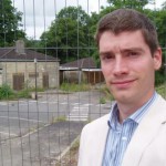 Cllr Nicholas Coombes at the Lime Grove School site