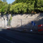 Closed pavement on Bathwick Hill