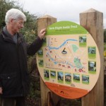 David Martin and the canal interpretation board