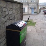 Recycling bin on Bathwick Hill